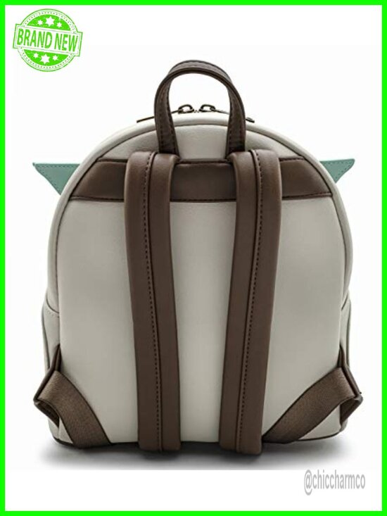 Faux Leather Star Wars The Mandalorian Child Cradle Mini Backpack, Adjustable
